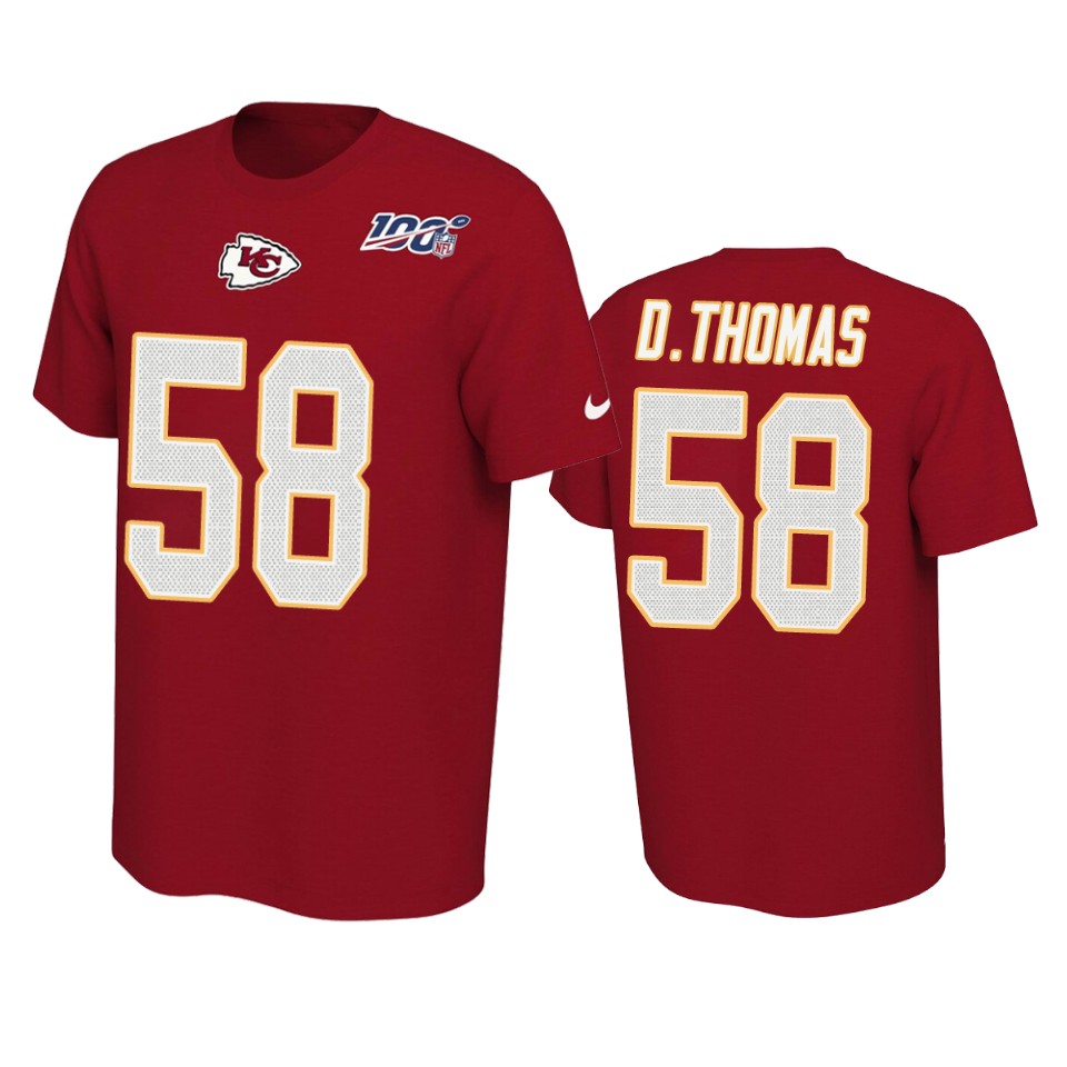 chiefs derrick thomas red player pride 100th season tee