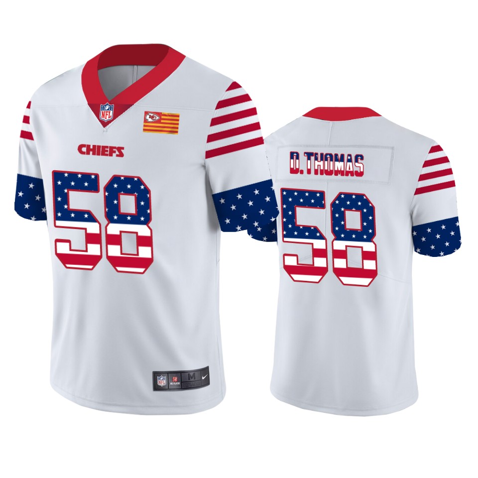 chiefs derrick thomas white independence day vapor jersey