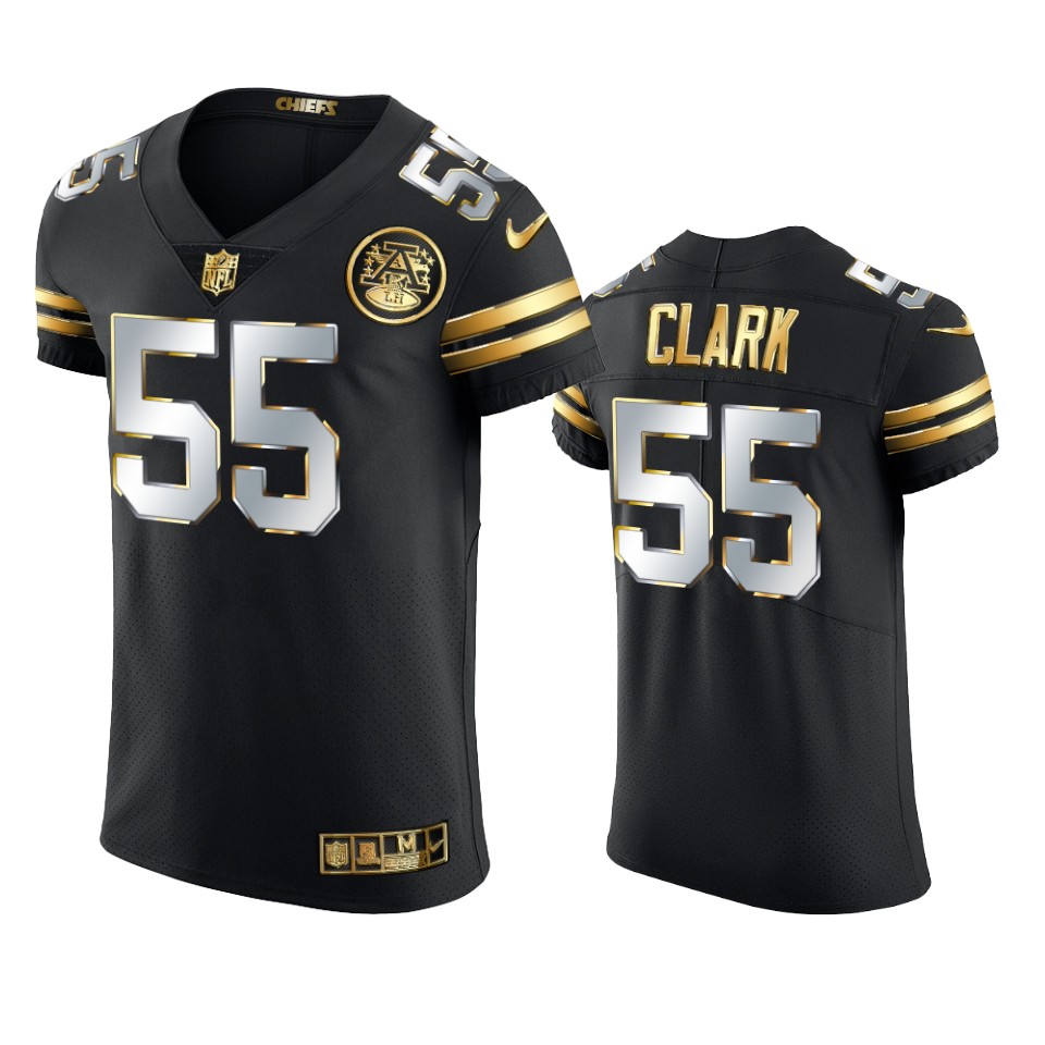 chiefs frank clark black 2020 21 golden edition elite jersey