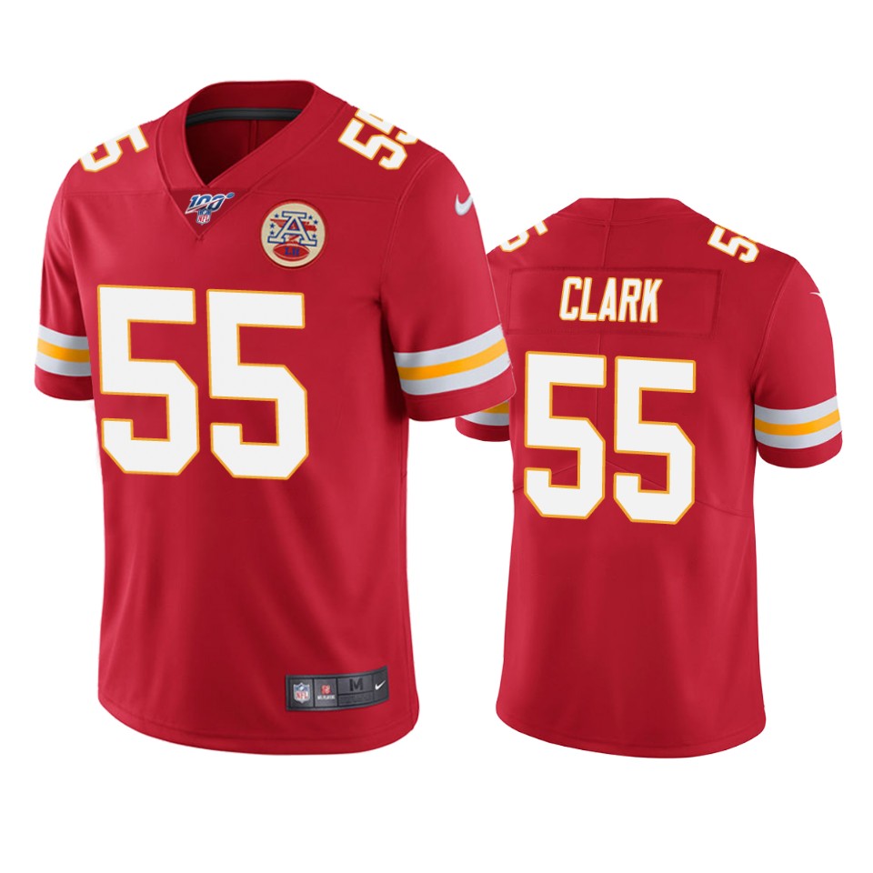 chiefs frank clark red limited 100th season jersey