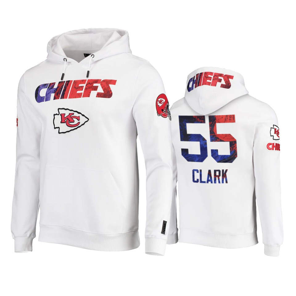 chiefs frank clark white americana hoodie