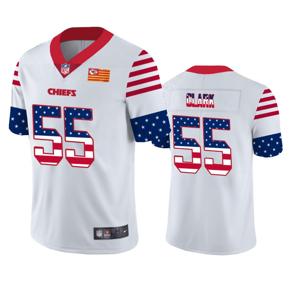 chiefs frank clark white independence day vapor jersey