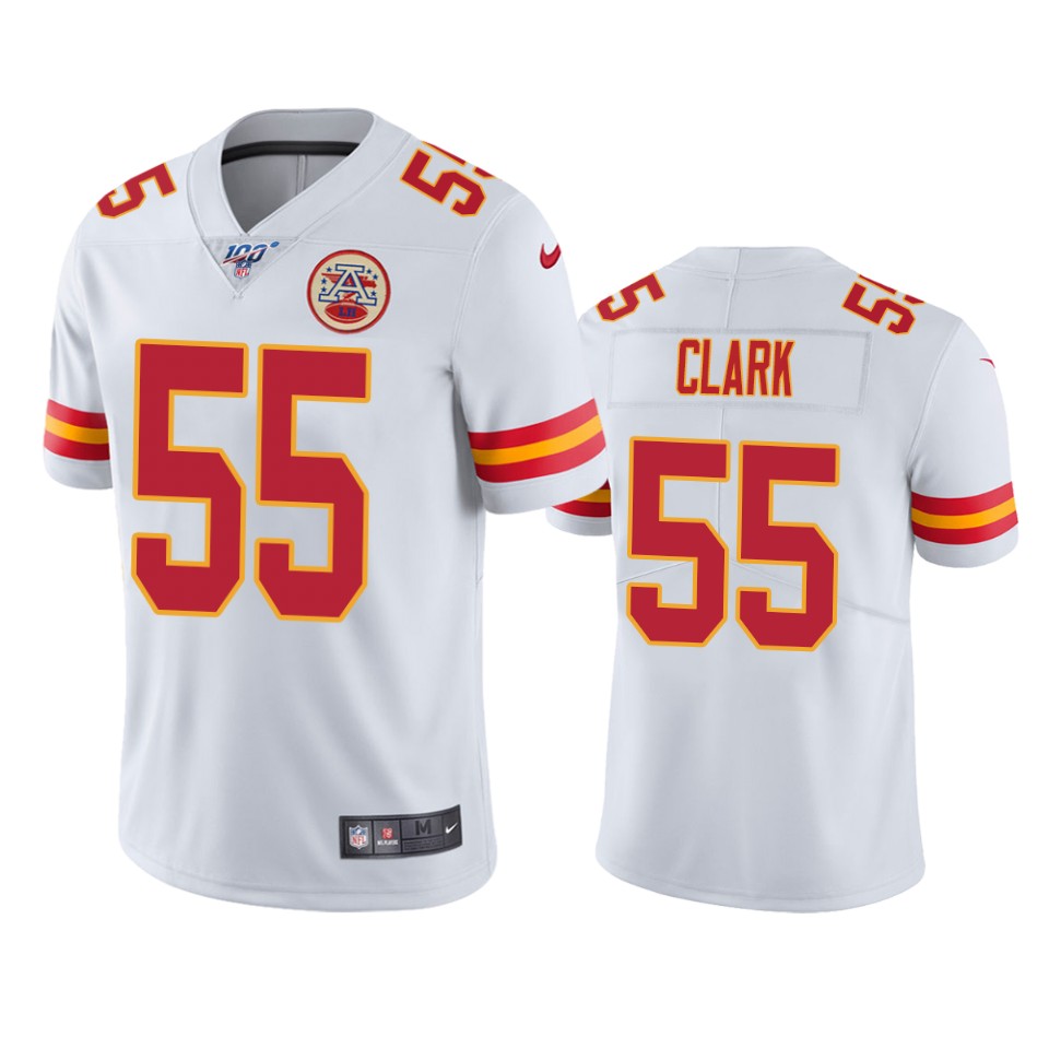 chiefs frank clark white limited 100th season jersey