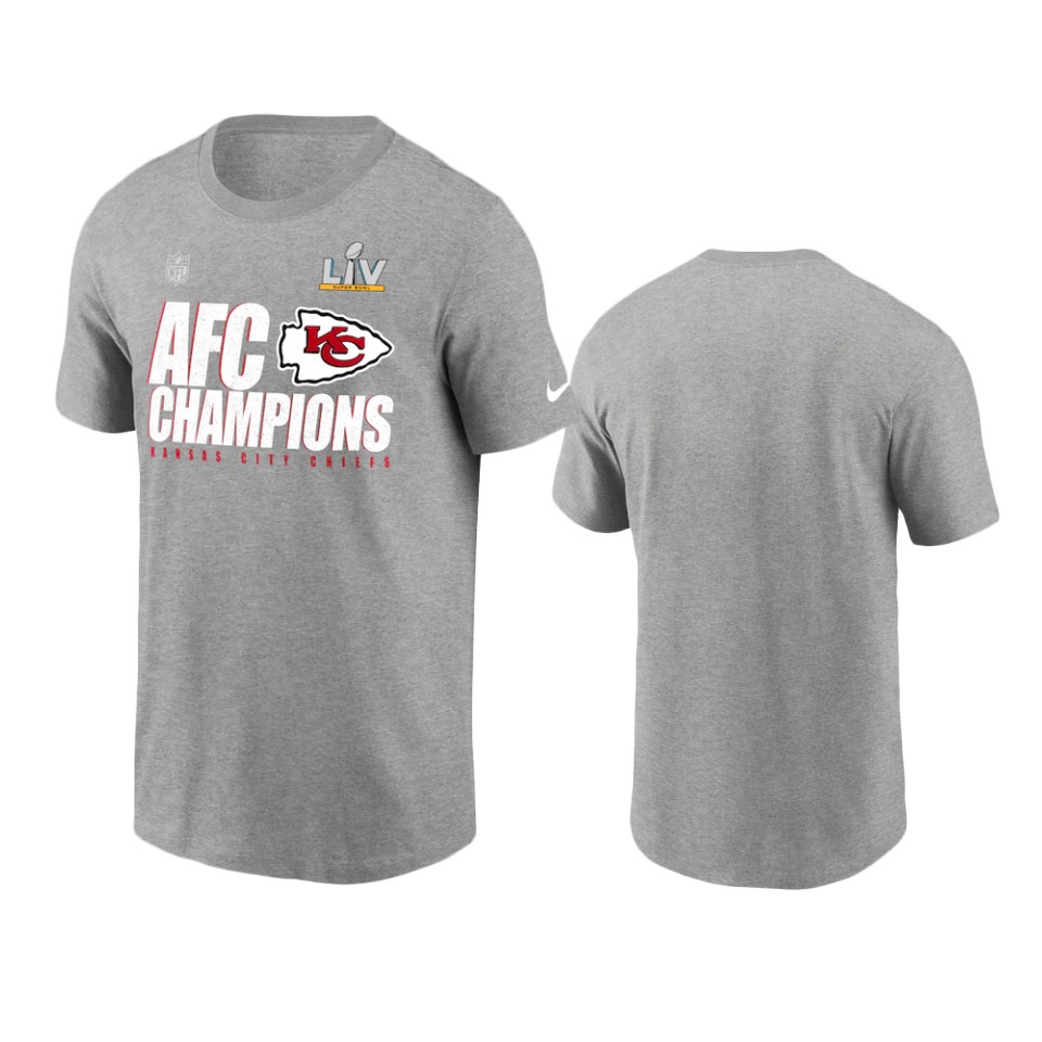chiefs gray 2020 afc champions t shirt