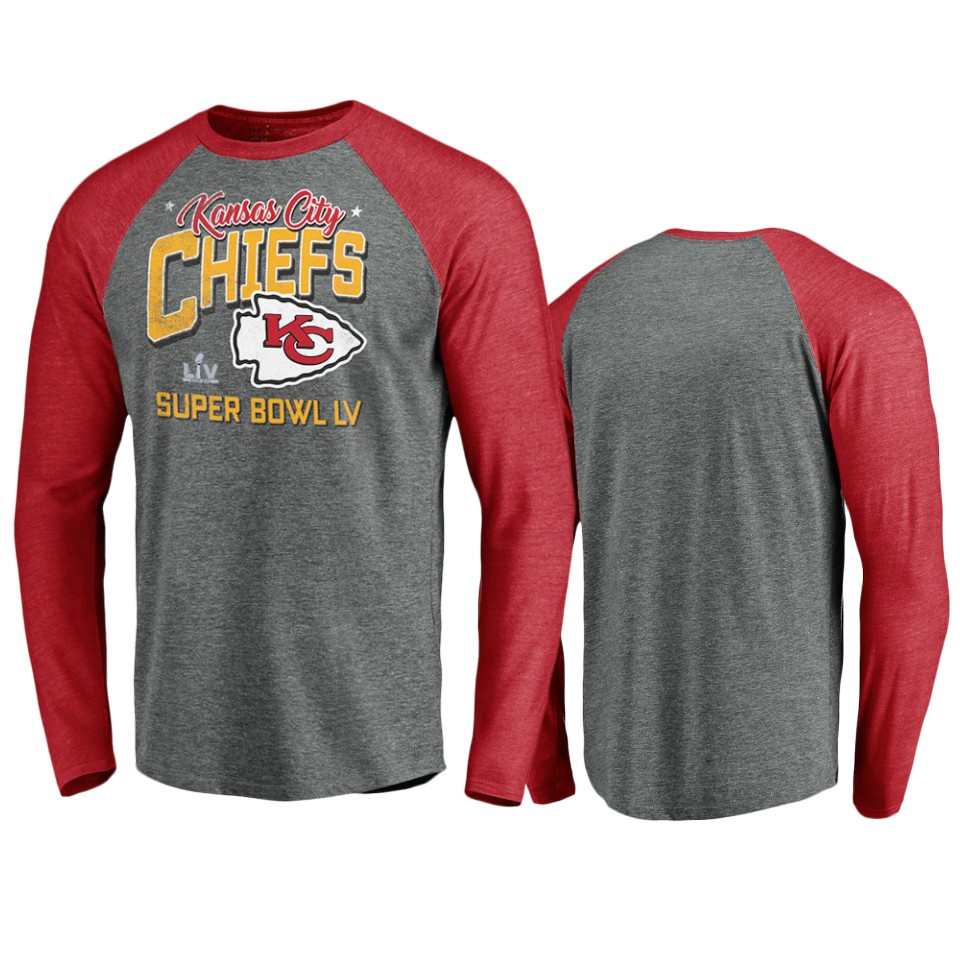 chiefs gray super bowl lv punt return long sleeve t shirt
