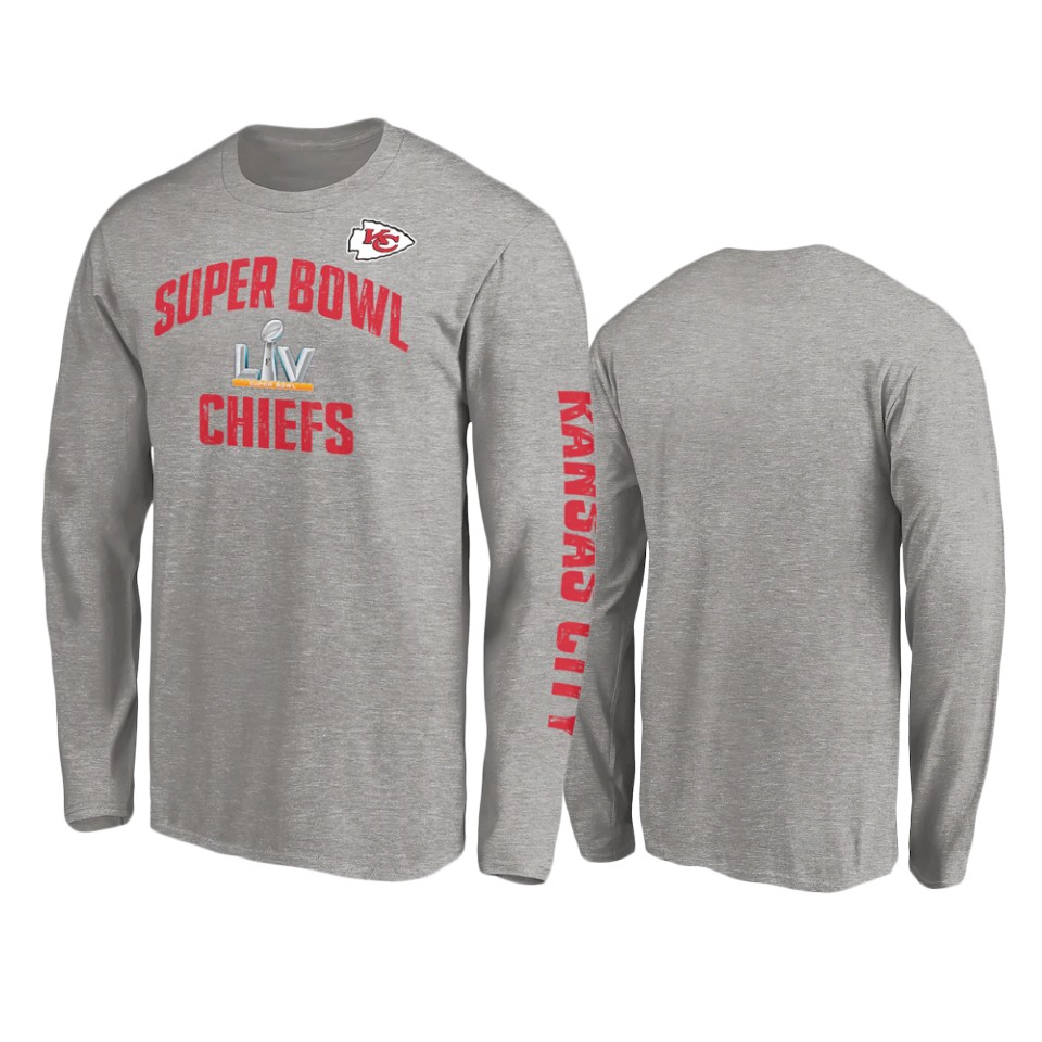 chiefs gray super bowl lv replay 2 hit long sleeve t shirt