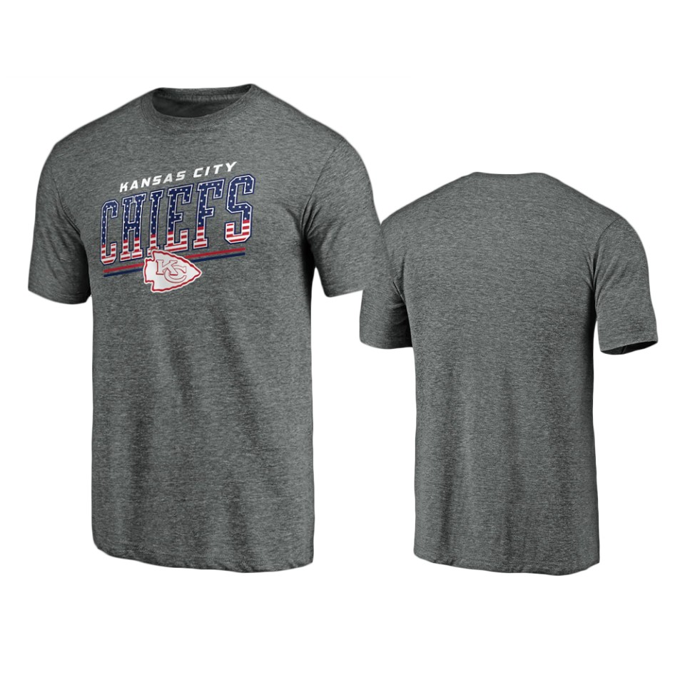 chiefs gray team freedom tri blend t shirt