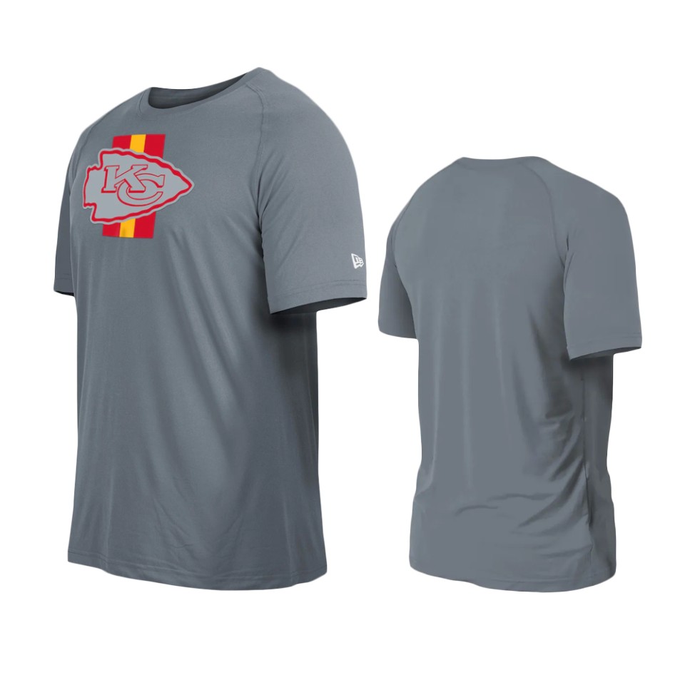 chiefs gray training camp raglan t shirt