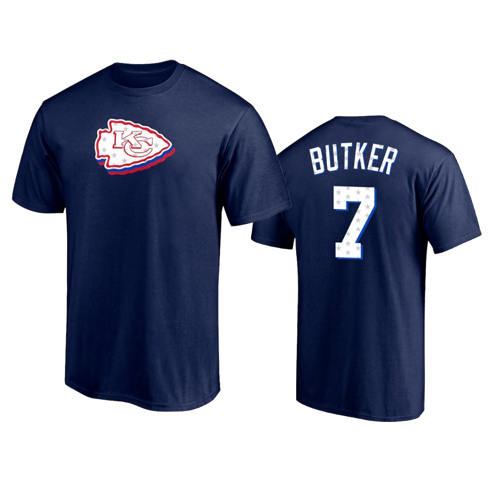 chiefs harrison butker navy 2021 independence day t shirt