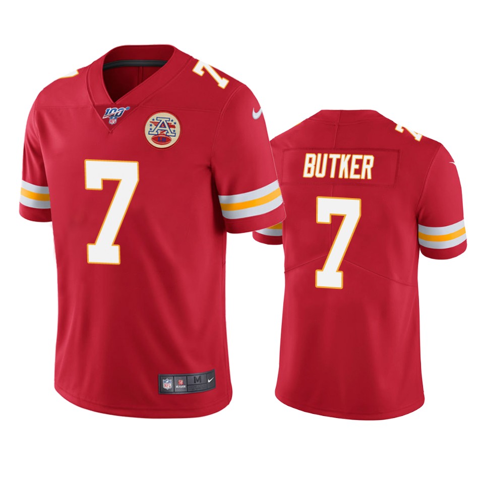 chiefs harrison butker red limited 100th season jersey
