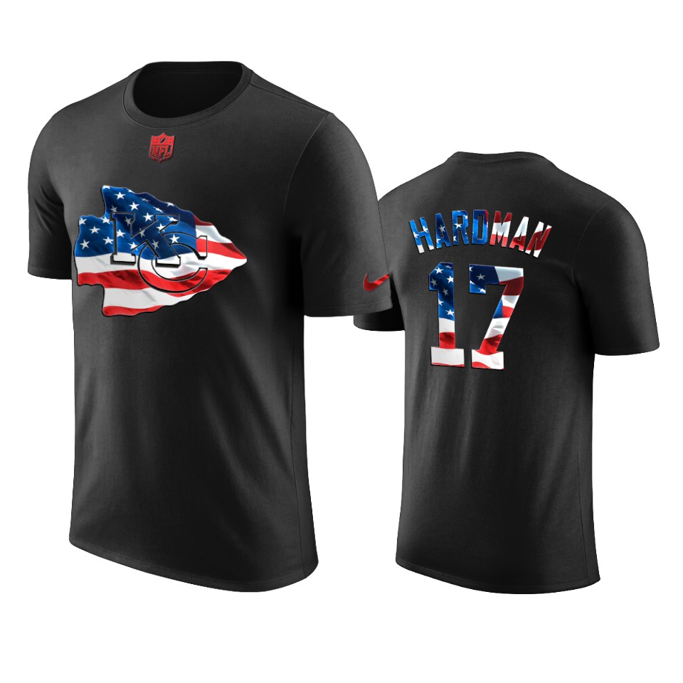 chiefs mecole hardman black 2020 independence day t shirt