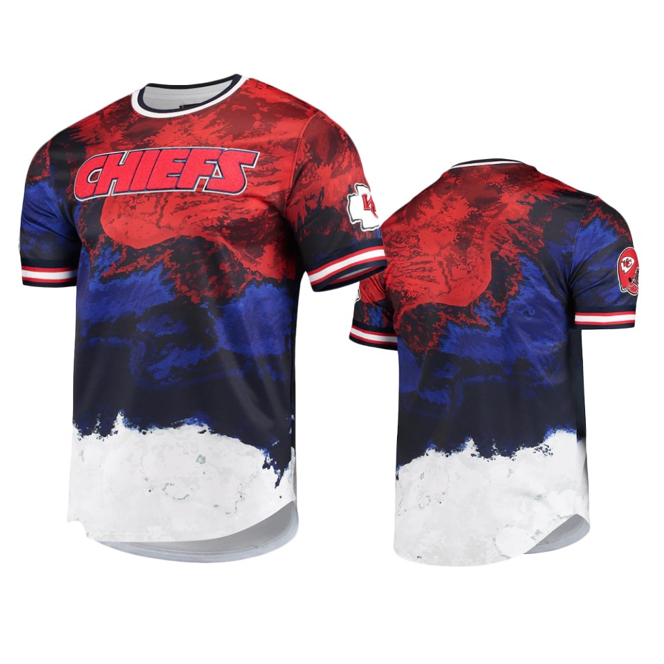 chiefs navy red americana dip dye t shirt