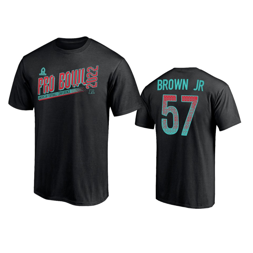 chiefs orlando brown jr. black 2022 afc pro bowl t shirt