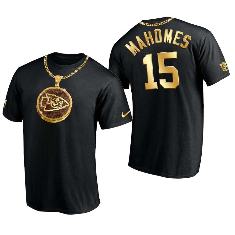 chiefs patrick mahomes black swag chain t shirt