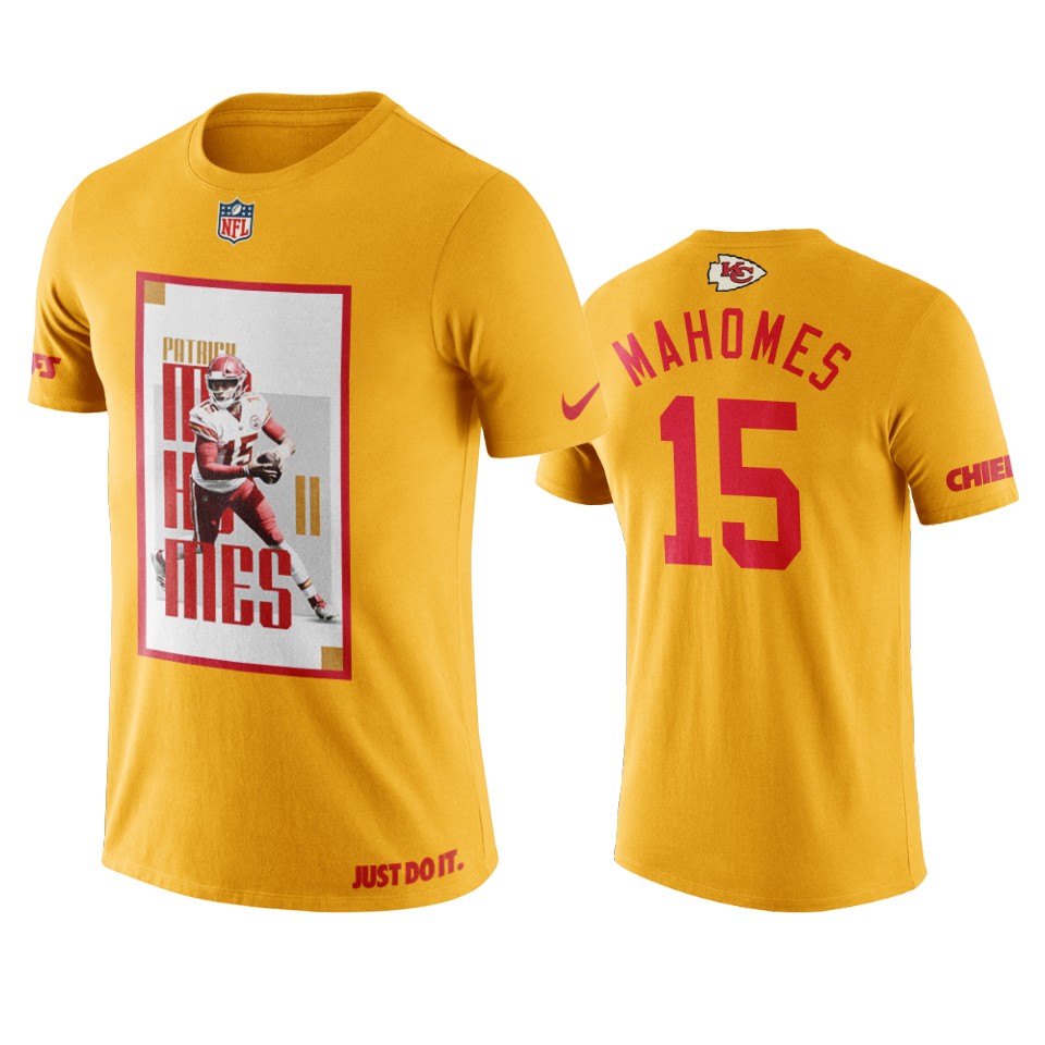 chiefs patrick mahomes gold art print personality t shirt