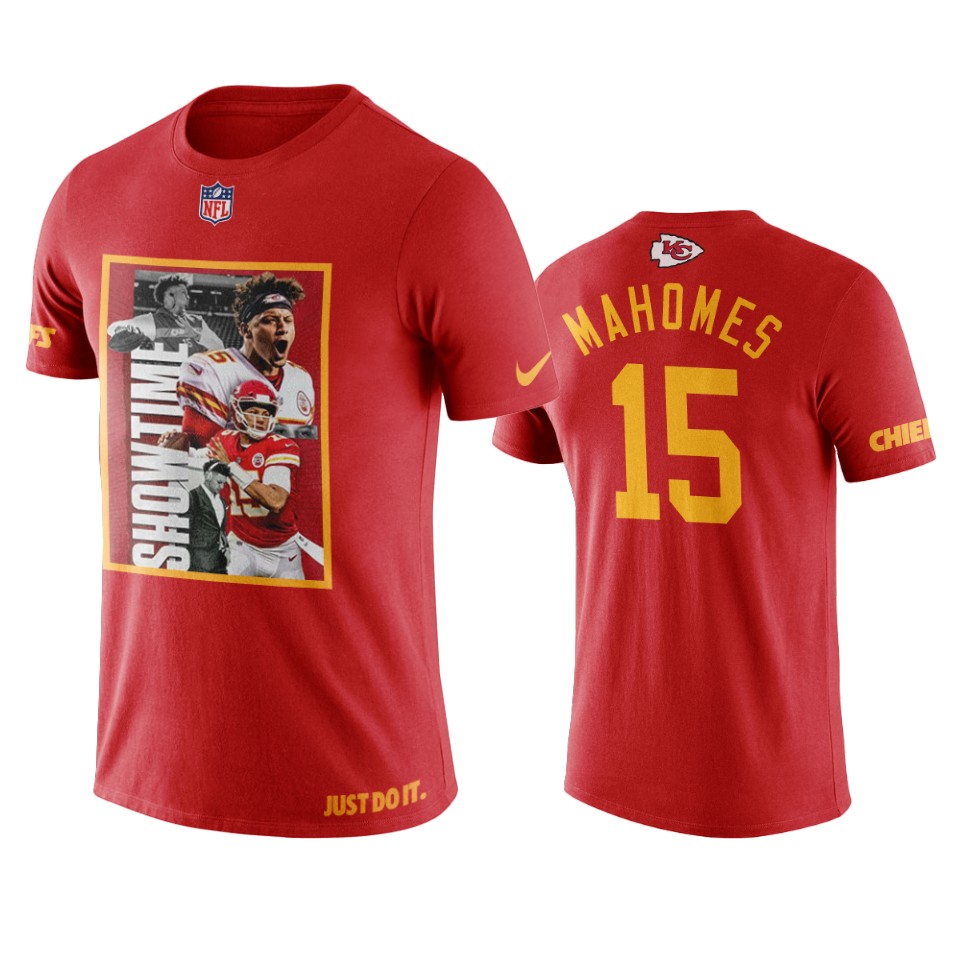 chiefs patrick mahomes red art print showtime t shirt