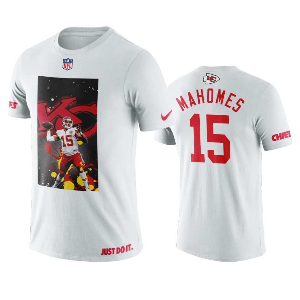 chiefs patrick mahomes white art print legend t shirt