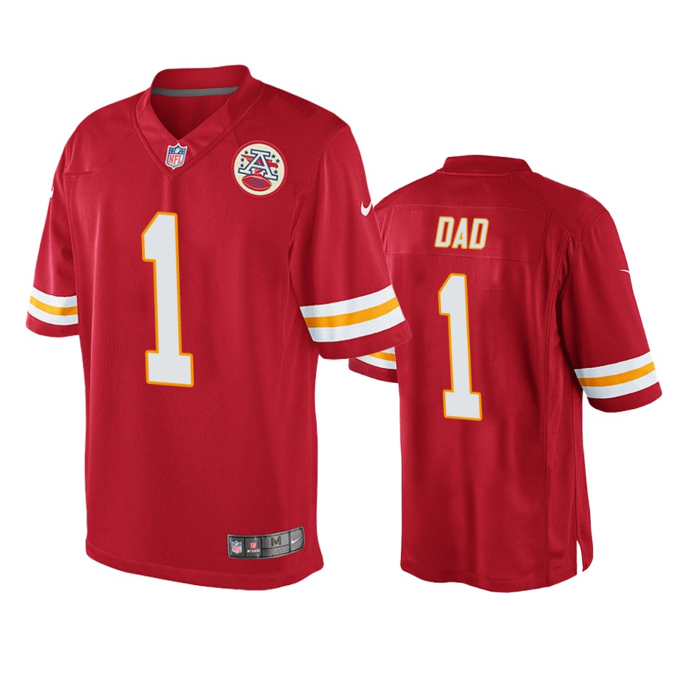 chiefs red 2019 father's day number 1 dad jersey
