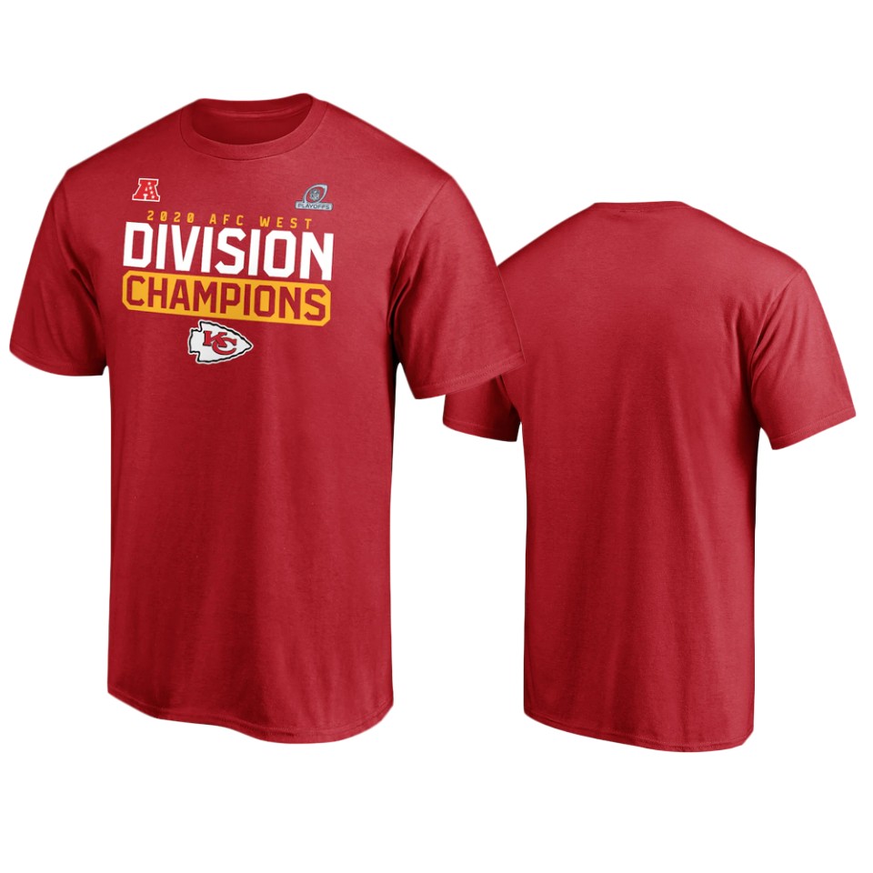 chiefs red 2020 afc west division champions flying high t shirt