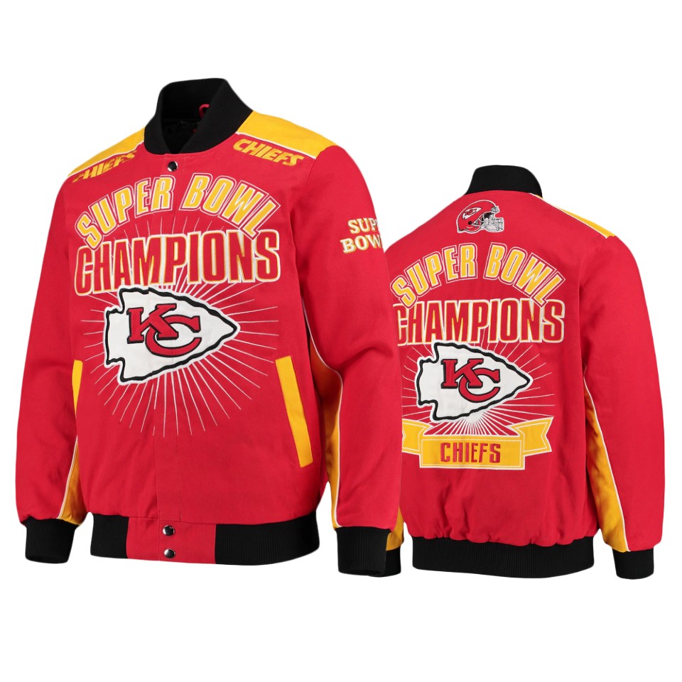 chiefs red extreme triumph commemorative full snap jacket