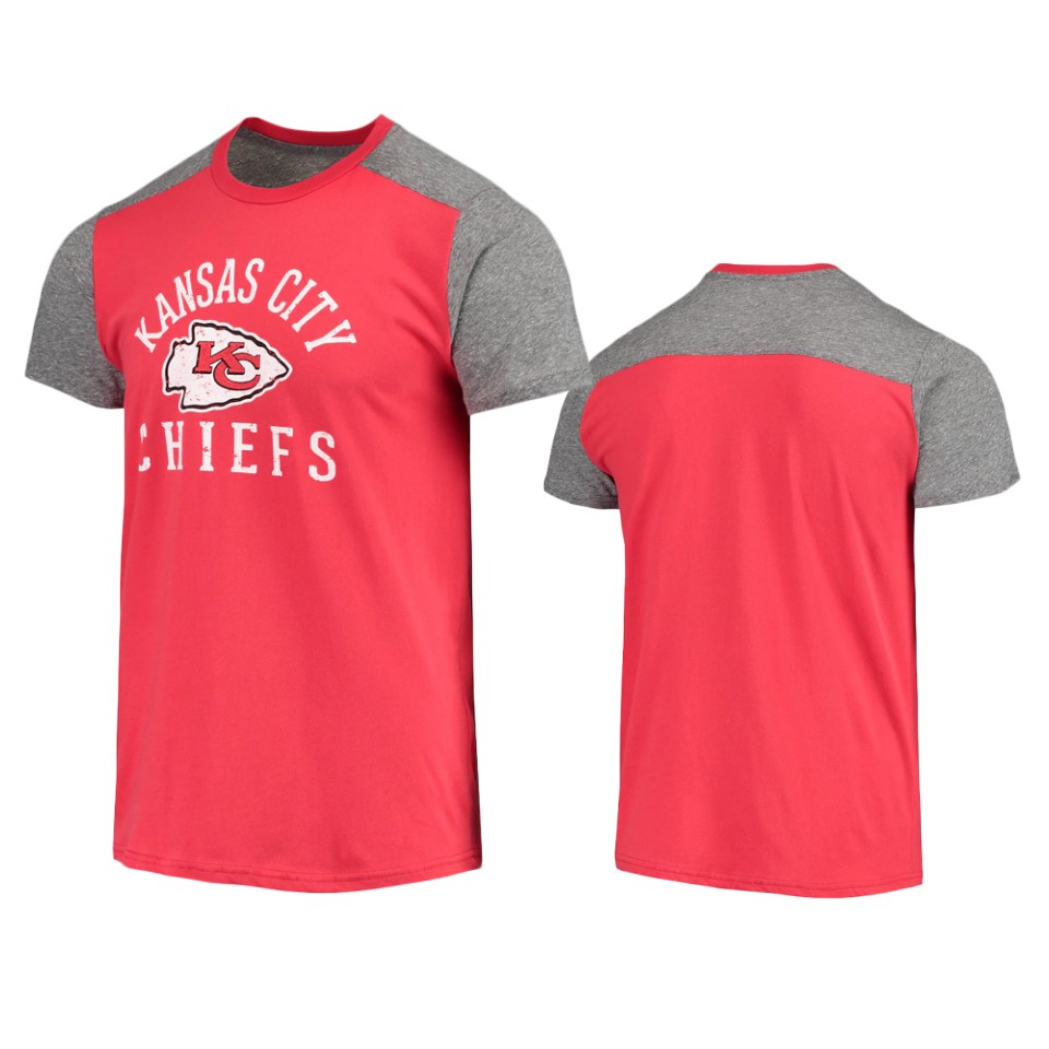 chiefs red gray field goal slub t shirt