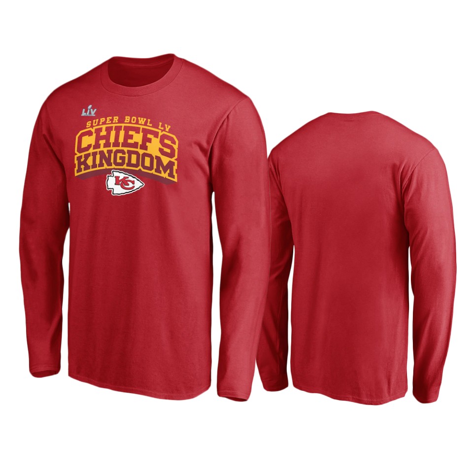 chiefs red super bowl lv break speed long sleeve t shirt