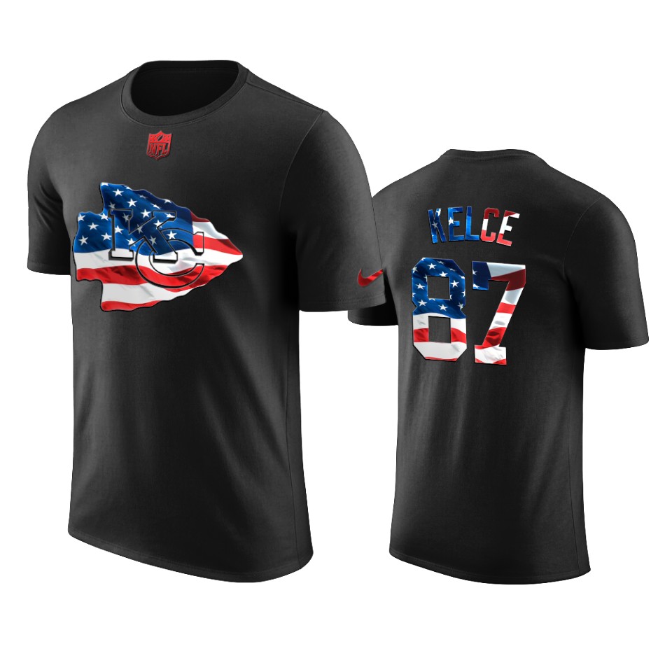 chiefs travis kelce black 2020 independence day t shirt