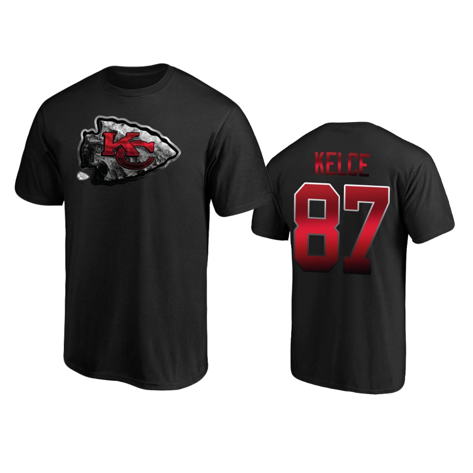 chiefs travis kelce black midnight mascot logo t shirt