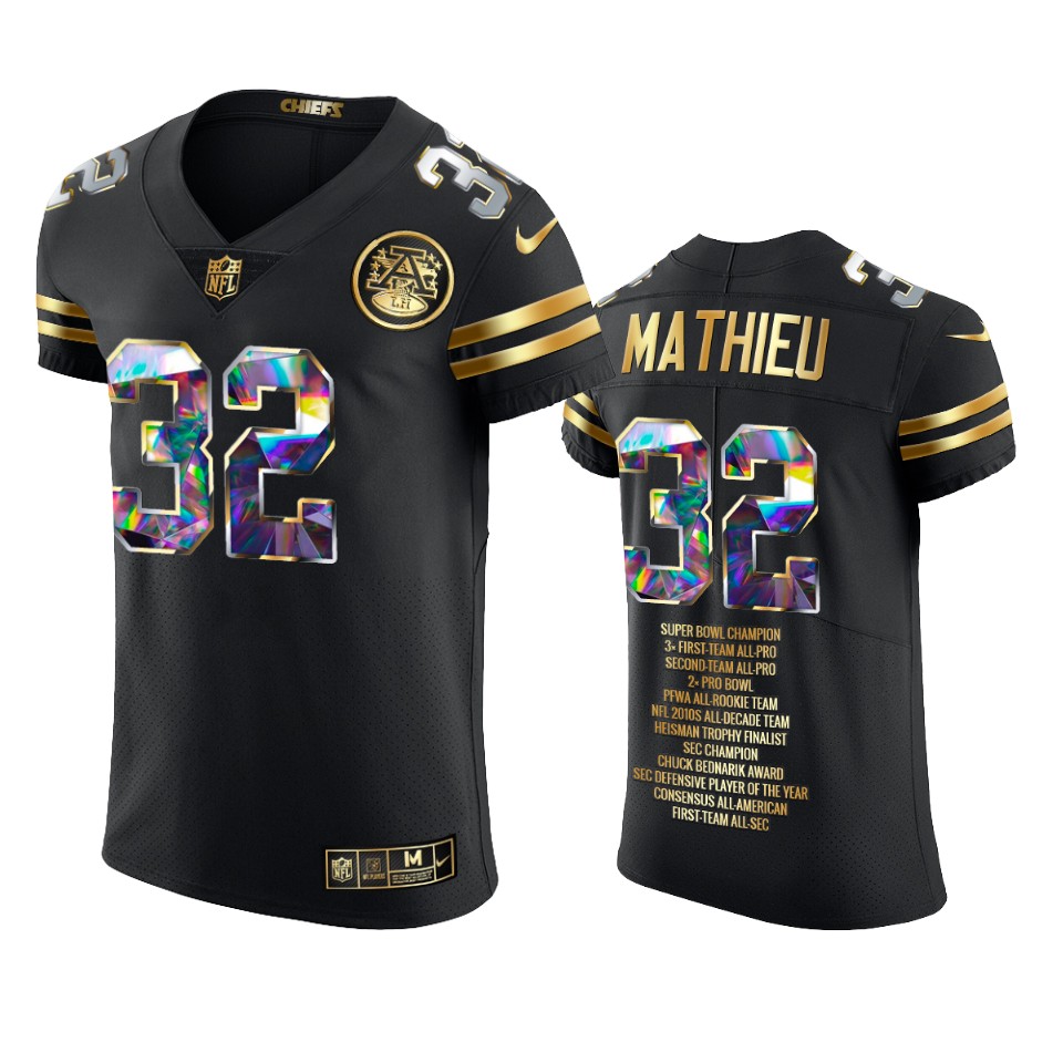 chiefs tyrann mathieu black career highlights diamond jersey
