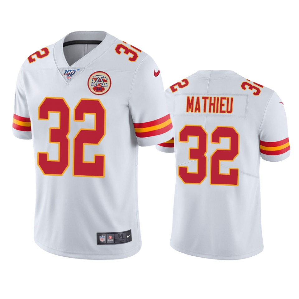 chiefs tyrann mathieu white limited 100th season jersey