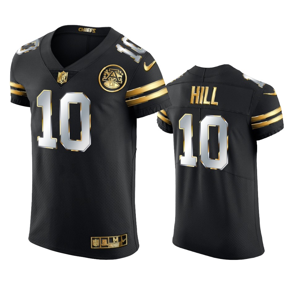 chiefs tyreek hill black 2020 21 golden edition elite jersey