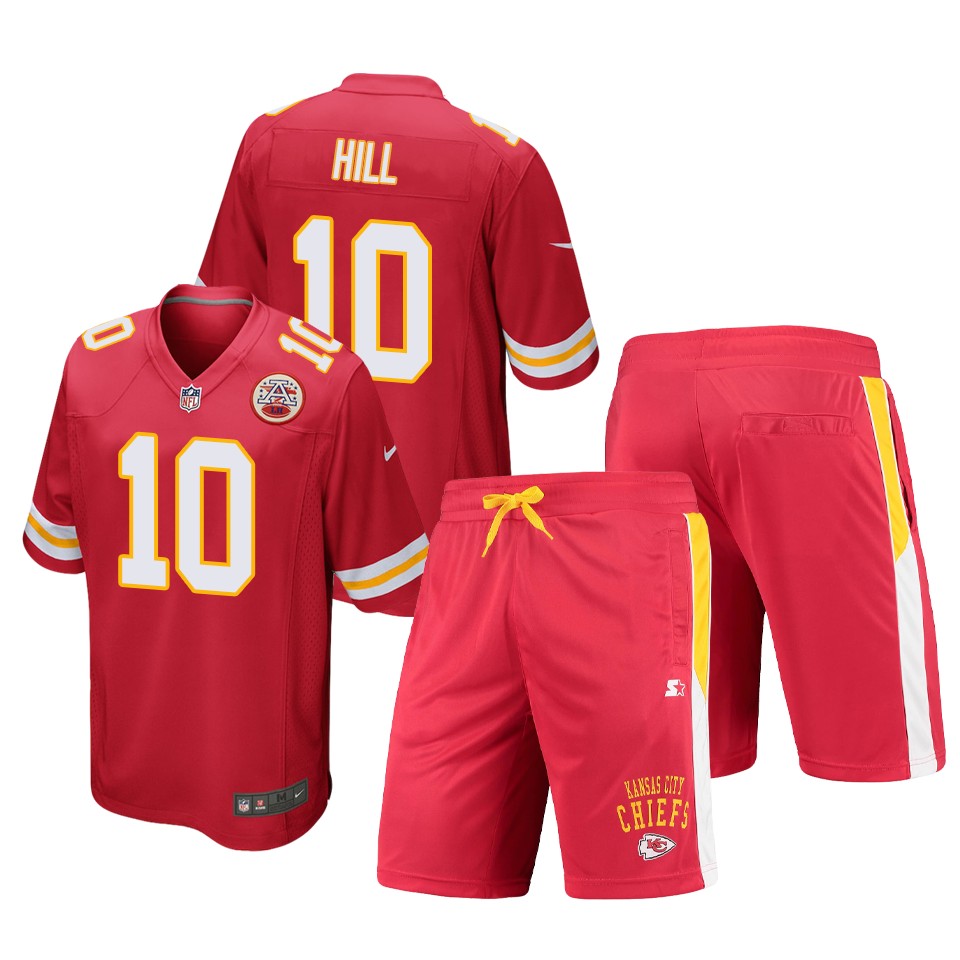 chiefs tyreek hill red game shorts jersey