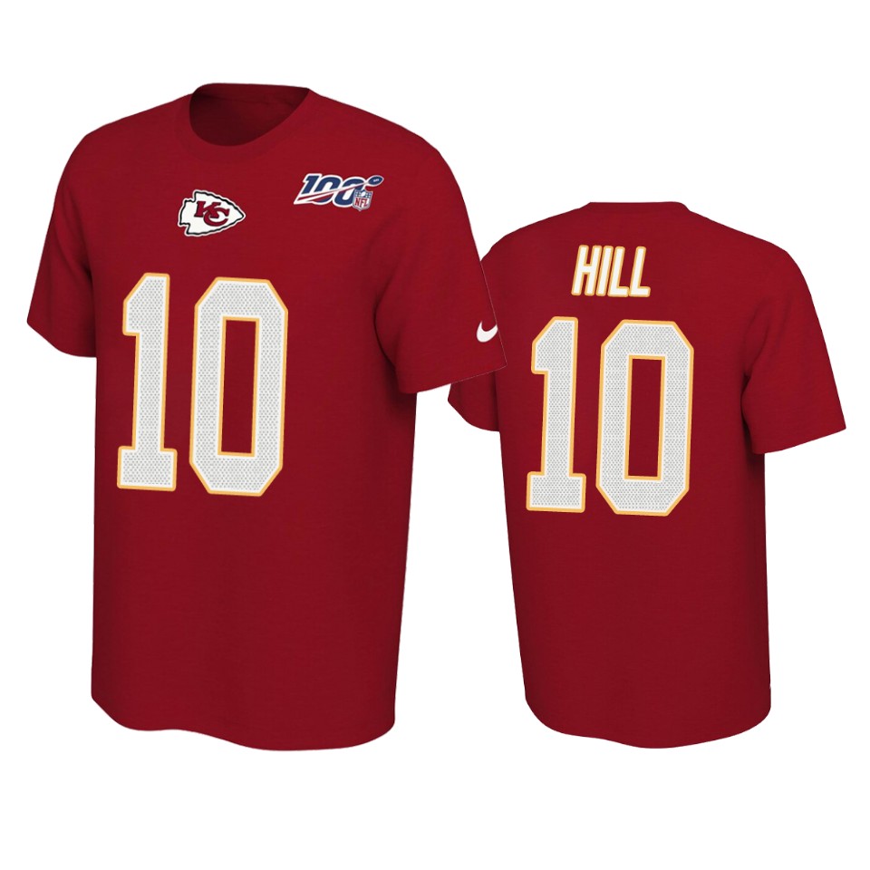 chiefs tyreek hill red player pride 100th season tee