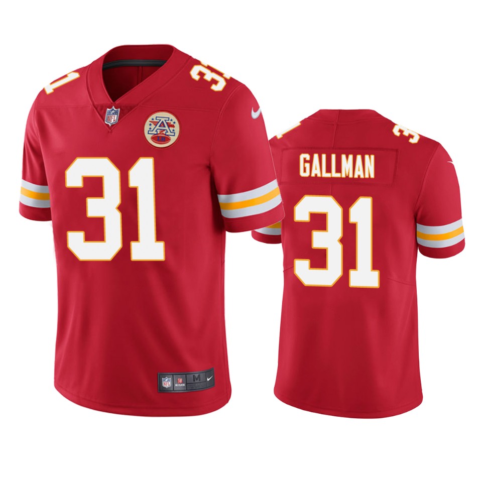 chiefs wayne gallman red vapor limited jersey
