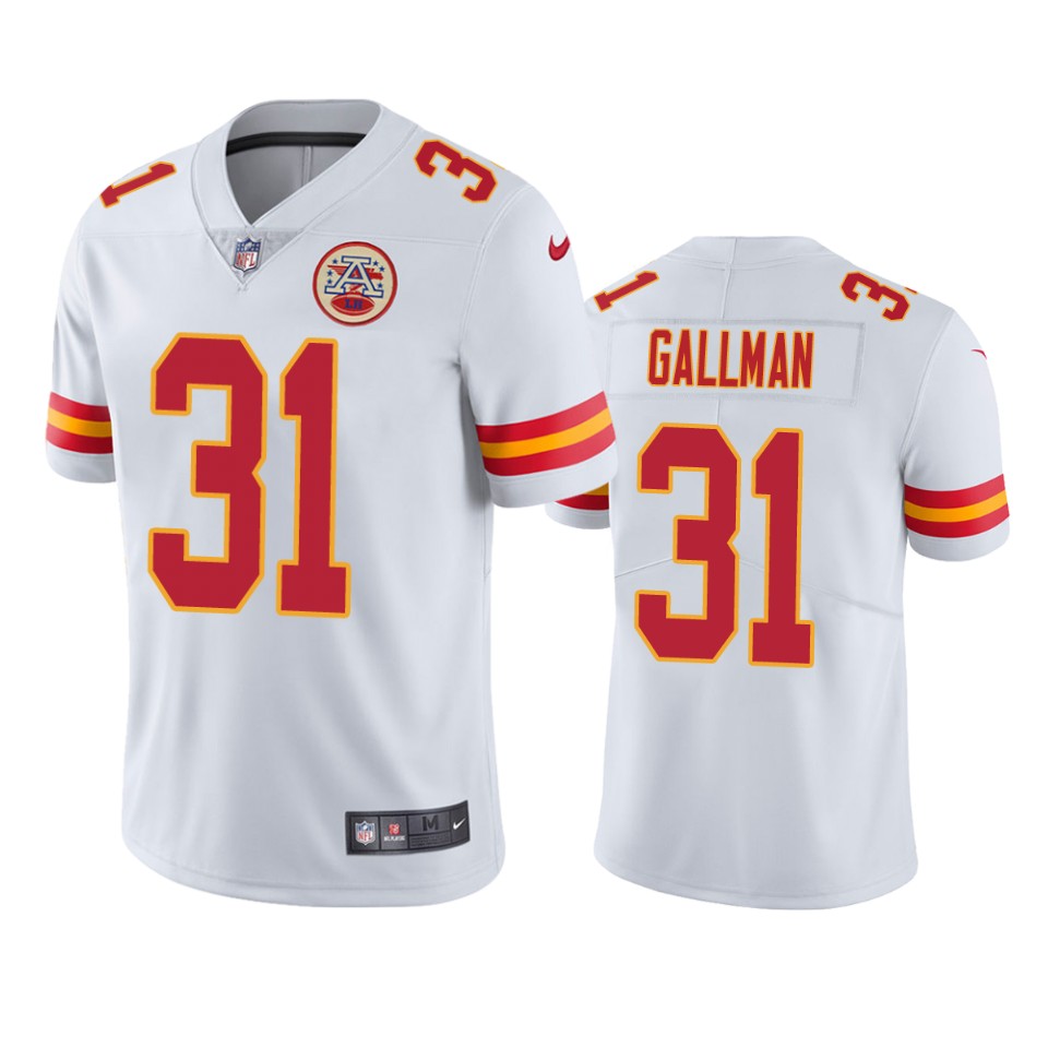 chiefs wayne gallman white vapor limited jersey