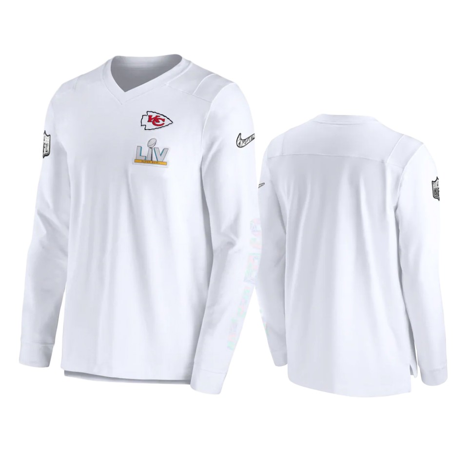 chiefs white super bowl lv diamond travel long sleeve t shirt