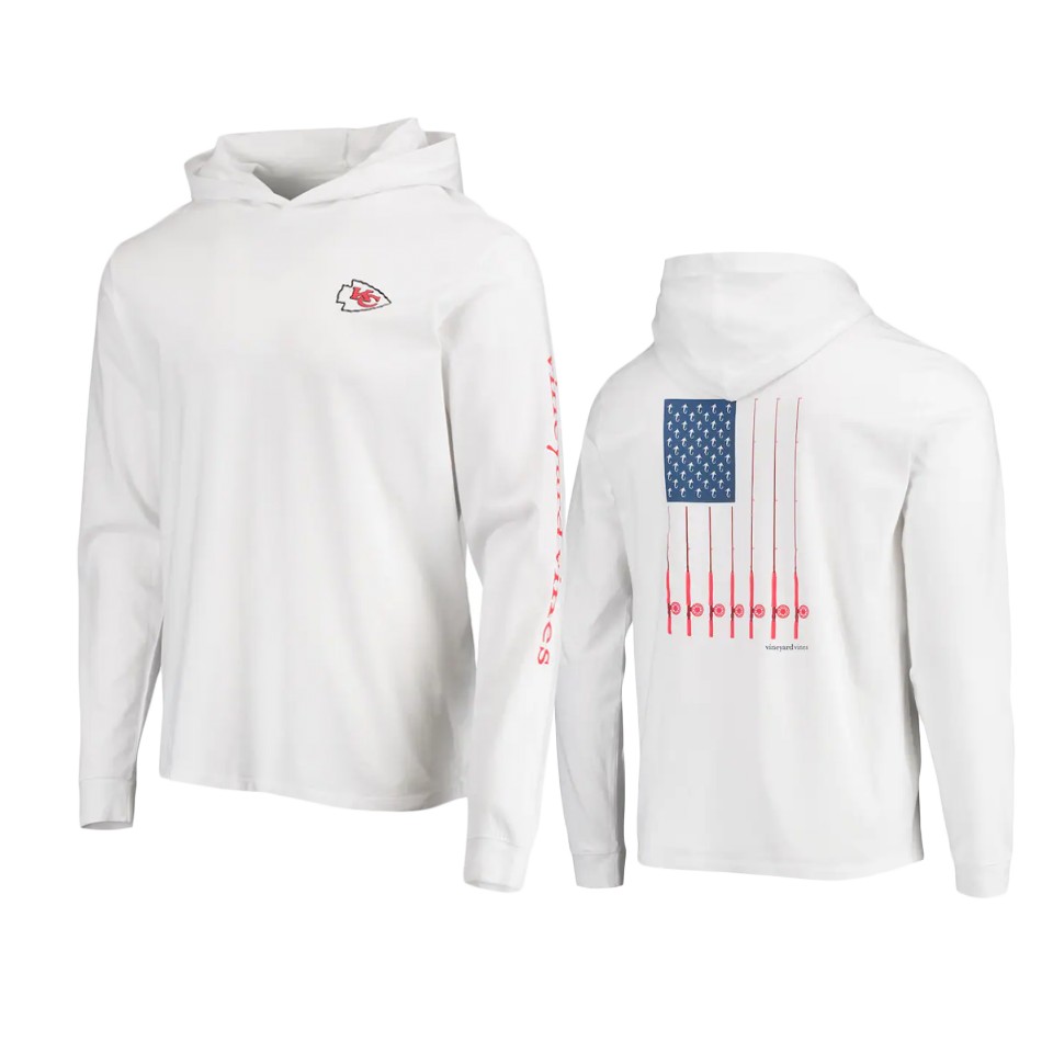 chiefs white vineyard vines hoodie long sleeve t shirt