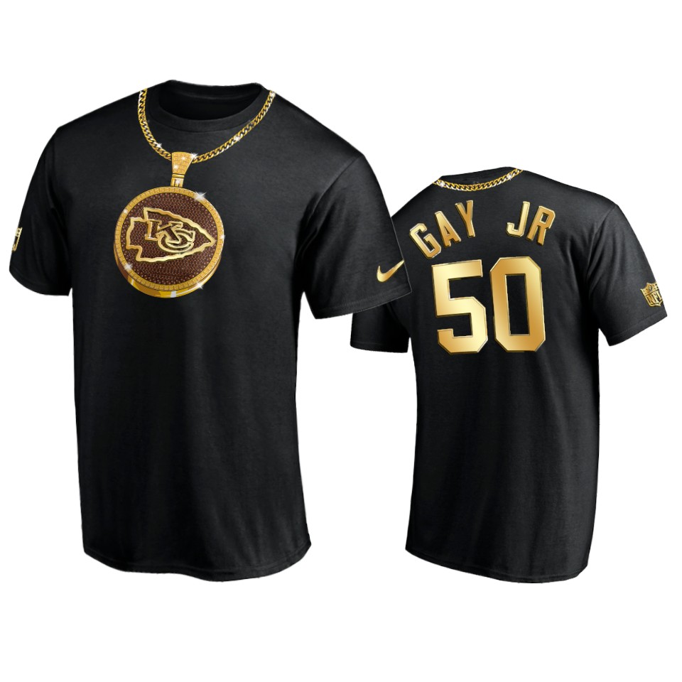 chiefs willie gay jr. black swag chain t shirt