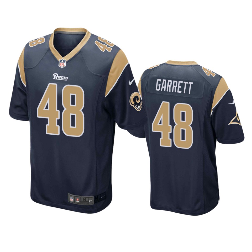 chris garrett rams navy game jersey