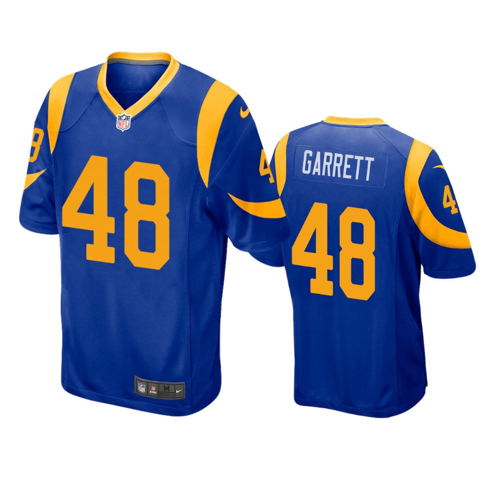chris garrett rams royal game jersey