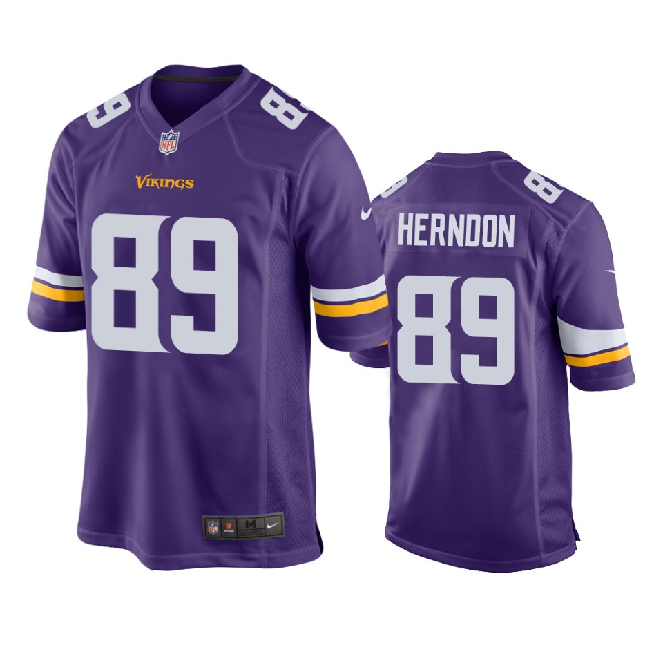 chris herndon vikings purple game jersey