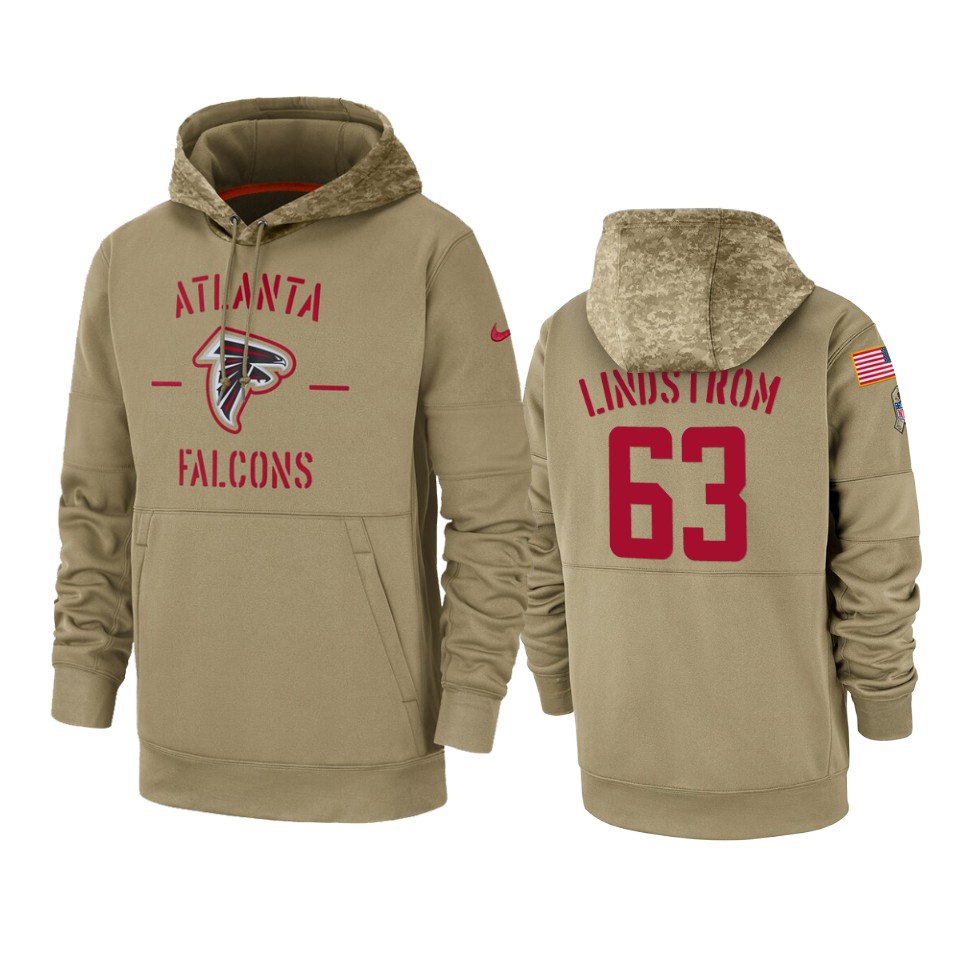 chris-lindstrom-falcons-tan-2019-salute-to-service-sideline-therma-hoodie