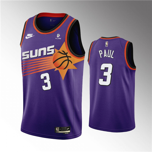 Phoenix Suns Chris Paul 2022-23 Classic Edition Purple stitched Jersey #3