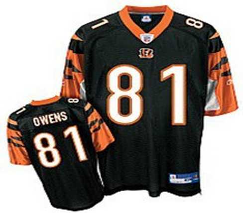 cincinnati bengals #81 terrell owens black jersey