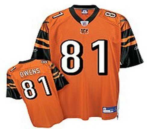cincinnati bengals #81 terrell owens orange jersey