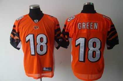 cincinnati bengals 18 a.j green orange color jerseys