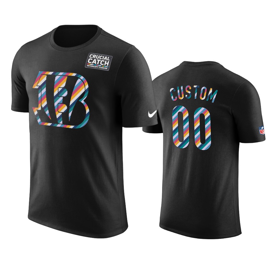 cincinnati bengals custom black crucial catch performance t shirt