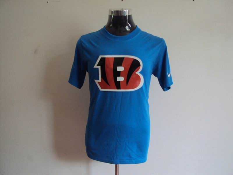 cincinnati bengals sideline legend authentic logo t-shirt l.blue