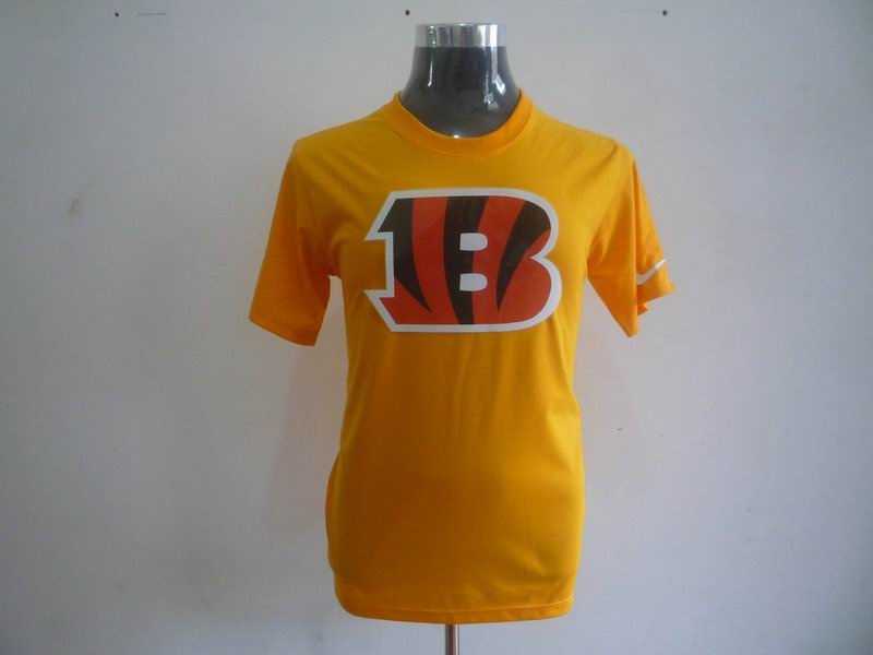 cincinnati bengals sideline legend authentic logo t-shirt yellow