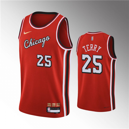Chicago Bulls Dalen Terry 75th Diamond Red stitched Jersey #25